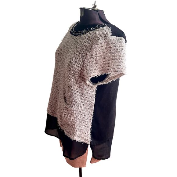 Princess Vera Wang Textured Tweed Knit Top – XL - Picture 7 of 7